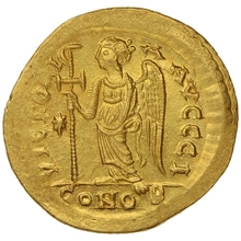 491-518 Gold Solidus Coin Anastasius I