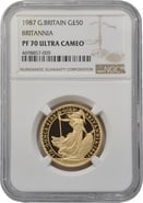 1987 Proof 1/2oz Gold Britannia Coin NGC PF70