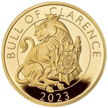 2023 Bull of Clarence Gold Coin Tudor Beasts 1oz Proof Boxed