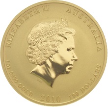2010 1oz Gold Australian Lunar Year of the Tiger