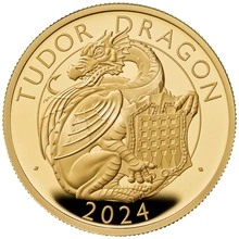 2024 Tudor Dragon - Tudor Beasts 1oz Proof Gold Coin Boxed