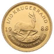 1988 Proof 1/10oz Krugerrand Gold Coin