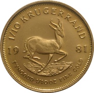 1981 1/10oz Krugerrand Gold Coin