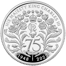 2023 75th Birthday of King Charles III 1/2oz Silver Proof Coin
