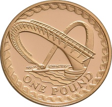 Gold Proof 2007 £1 One Pound Millennium Bridge Boxed