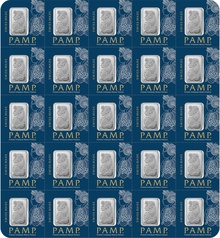 25g Platinum Bar Multigram PAMP Minted