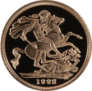 1992 Proof Gold Sovereign Coin Elizabeth II Third Head