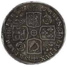 1715 Silver Half Crown Coin George I