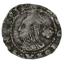 1575 Silver Three Farthings Coin Elizabeth I Eglantine