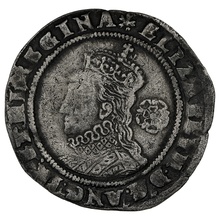 1574 Elizabeth I Sixpence mm Eglantine