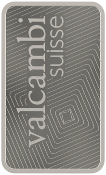 2.5g Platinum Bar Valcambi Minted