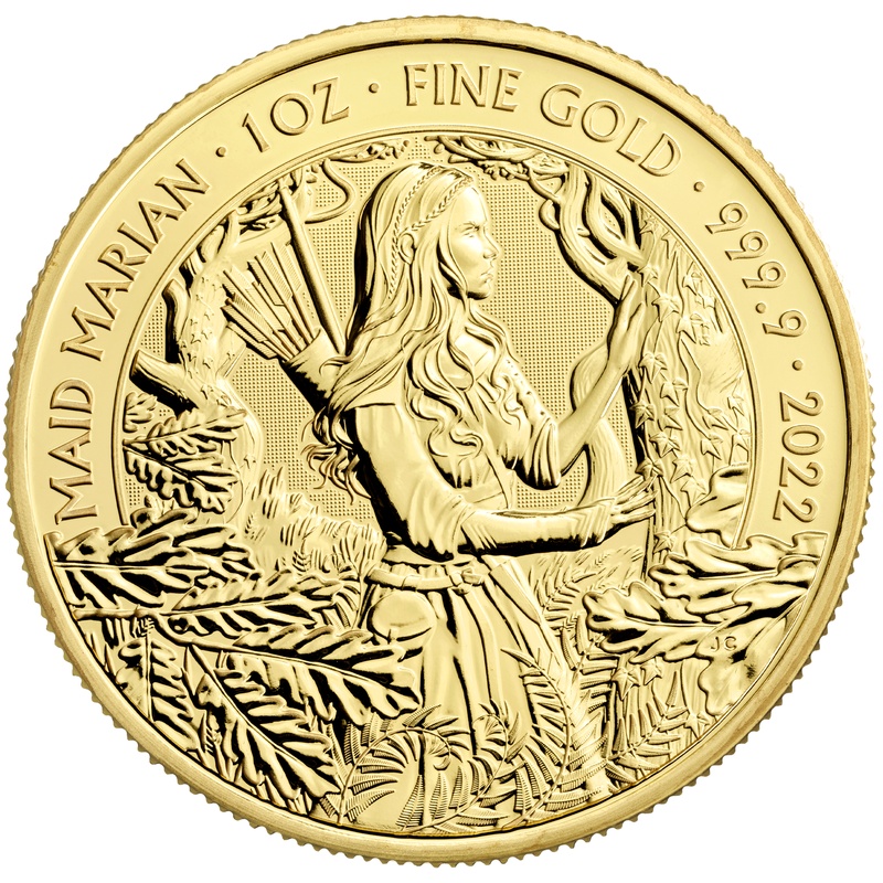 2022 Maid Marian Gold Coin Myths & Legends 1oz NGC MS70