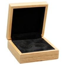 Oak Coin Gift Box for 2 Sovereigns or 2 1/4oz Coins