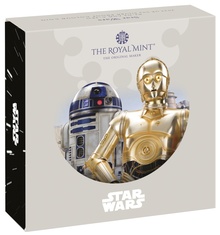 2023 Star Wars - R2-D2 and C-3PO Fifty Pence Proof Silver Coin Boxed