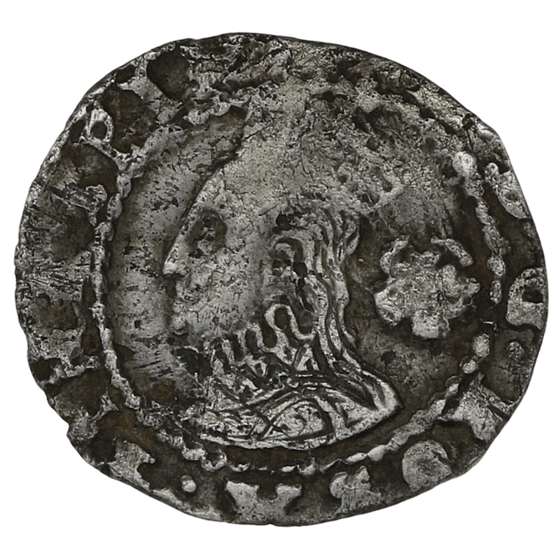 1575 Silver Three Farthings Coin Elizabeth I Eglantine