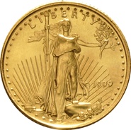 1999 Tenth Ounce Eagle Gold Coin