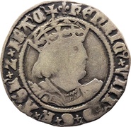 Silver Groat Fourpence Coin Henry VIII Fine