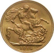 1914 Gold Sovereign Coin George V
