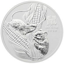 2020 Year of the Mouse Silver Coin 5oz Perth Mint Australian Lunar Series
