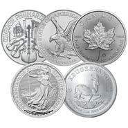 2025 1oz Silver Coin Set; Britannia, Krugerrand, Philharmonic, Eagle, Maple