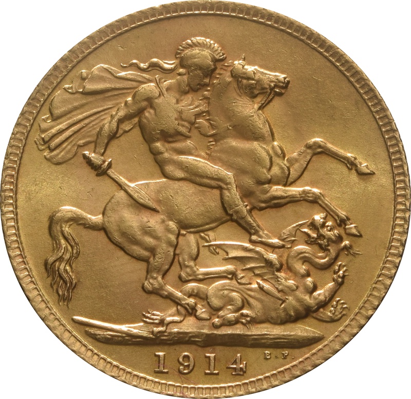 1914 Gold Sovereign - King George V - London