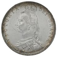 1889 Silver Half Crown Coin Queen Victoria