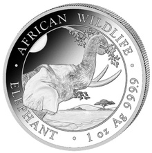 2023 1oz African Wildlife Elephant Silver Coin