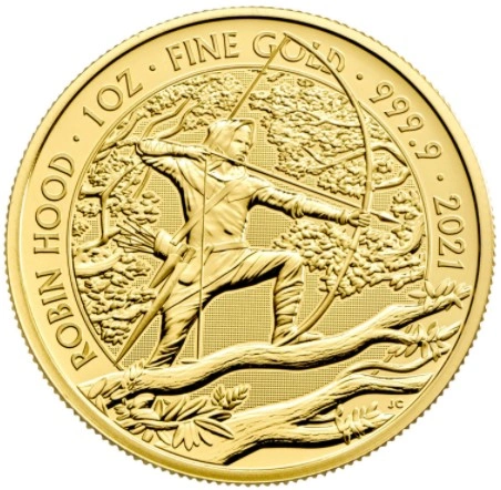 2021 Robin Hood Gold Coin Myths & Legends 1oz NGC MS69
