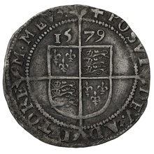 1579 Elizabeth I Silver Sixpence mm Greek Cross