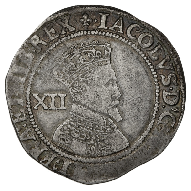 1604-1605 Silver Shilling Coin James I Lis