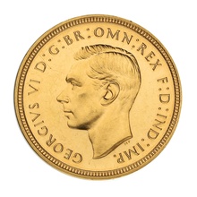 1937 Proof Gold Sovereign Coin George VI