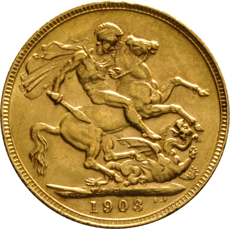 1903 Gold Sovereign - King Edward VII - P