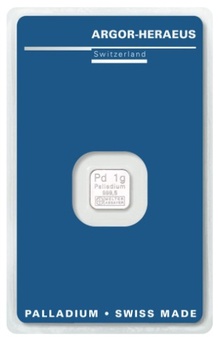 1g Palladium Bar Argor-Heraeus