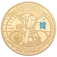 2011 Proof Gold £5 Crown Coin Countdown to London Olympics Cycling