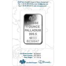 1oz Palladium Bar PAMP Lady Fortuna
