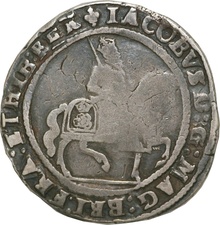 1623-24 James I Silver Halfcrown - Fine