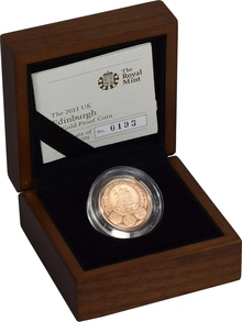2011 Proof Gold £1 Pound Coin Edinburgh Boxed