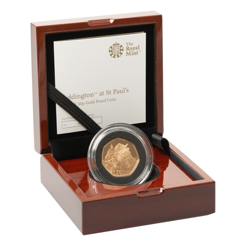 2019 Paddington at St. Paul's Cathedral Fifty Pence 50p Proof Gold Coin Boxed