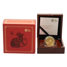 2020 Royal Mint 1/4oz Year of the Rat Proof Gold Coin Boxed