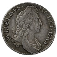 1697 Silver Shilling Coin William III