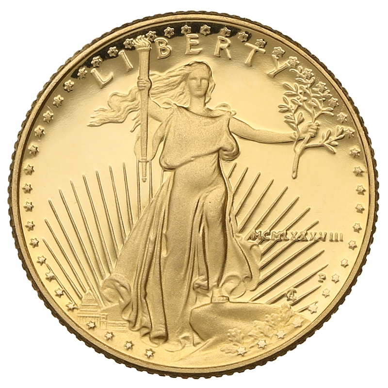 1988 Proof Tenth Ounce Eagle Gold Coin MCMLXXXVIII