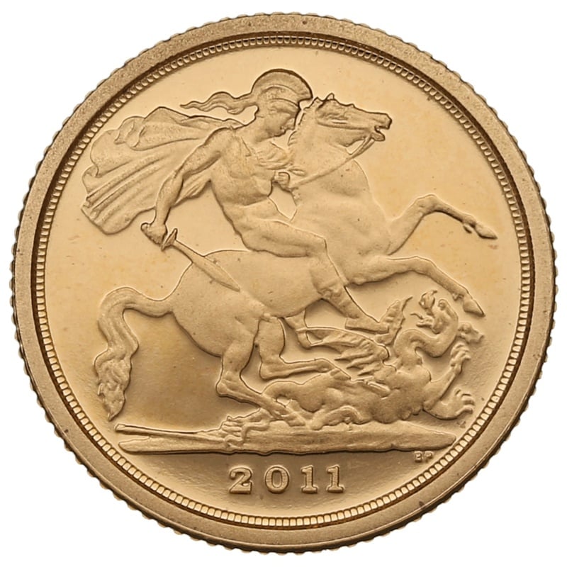 2011 Proof Gold Quarter Sovereign