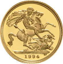 1994 Proof Gold Half Sovereign Elizabeth II Third Head