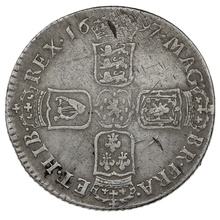 1697 William III Shilling - Very Fine