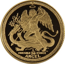 1987 Proof Isle of Man Angel Gold Coin 1/20oz