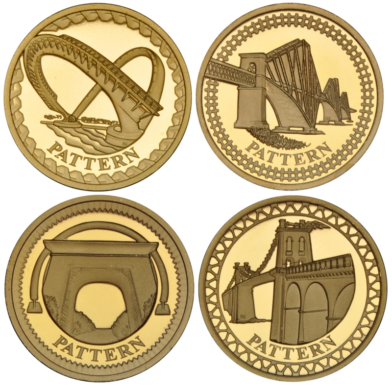 Proof Gold £1 Pound Coin Pattern