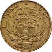 1897 1 Pond Gold Coin South Africa