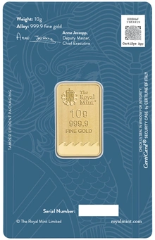 NEW 10g Gold Britannia Minted Bar