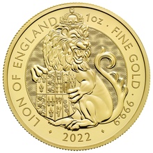2022 Lion of England - Tudor Beasts 1oz Gold Coin NGC MS70