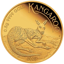 2025 0.5g Australian Mini Roo Proof Gold Coin